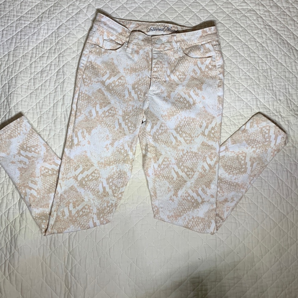 Snake skin design jeans